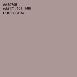 #AB9795 - Dusty Gray Color Image